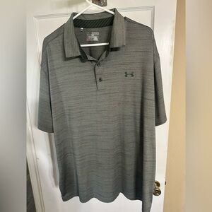 Under Armour men’s Gray Performance heatgear golf Polo Shirt